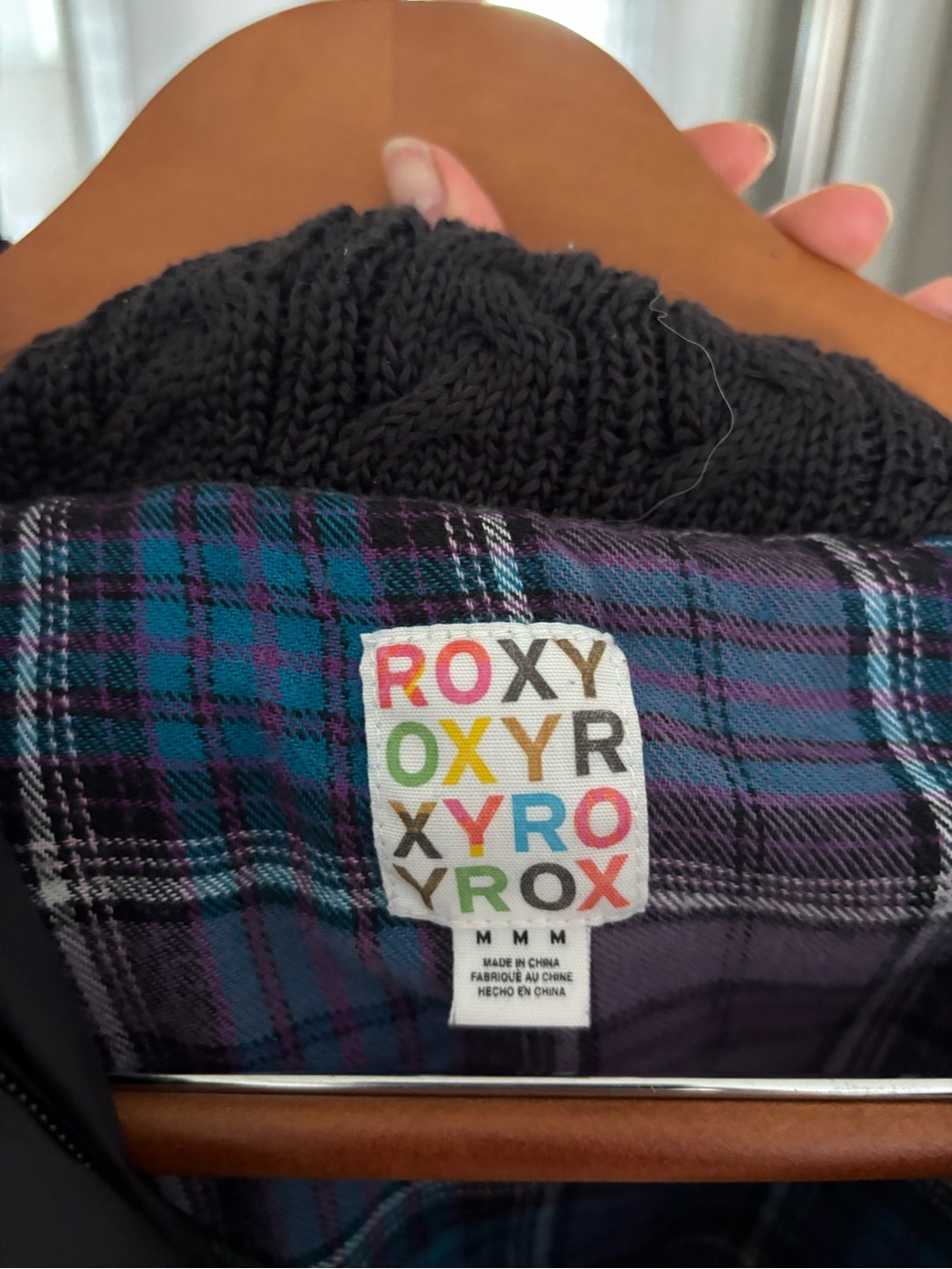 Roxy Black Puffer Jacket with Sherpa Collar - Picture 3 of 3